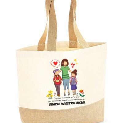 Shopper Maestra Regalo Personalizzabile con Nome maestra Chiunque ti darebbe un "ottimo" Grazie Maestra Regalo Maestra fine Anno