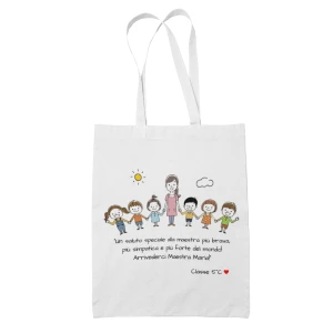 Shopping Bag Maestra Personalizzabile Un saluto speciale alla maestra più brava Arrivederci maestra Regalo Maestra fine anno
