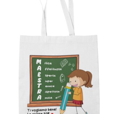Shopping Bag Maestra Personalizzabile Anagramma Maestra Regalo Maestra fine anno