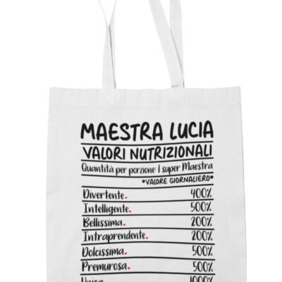 Shopping Bag Maestra Personalizzabile con Nome maestra, Nomi Alunni e Classe Grazie Maestra Regalo Maestra fine Anno