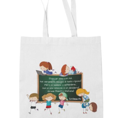 Shopping Bag Maestra Personalizzabile con Nome maestra, Nomi Alunni e Classe Grazie Maestra Regalo Maestra fine Anno