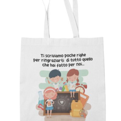 Shopping Bag Maestra Personalizzabile con Nome maestra, Nomi Alunni e Classe Grazie Maestra Regalo Maestra fine Anno