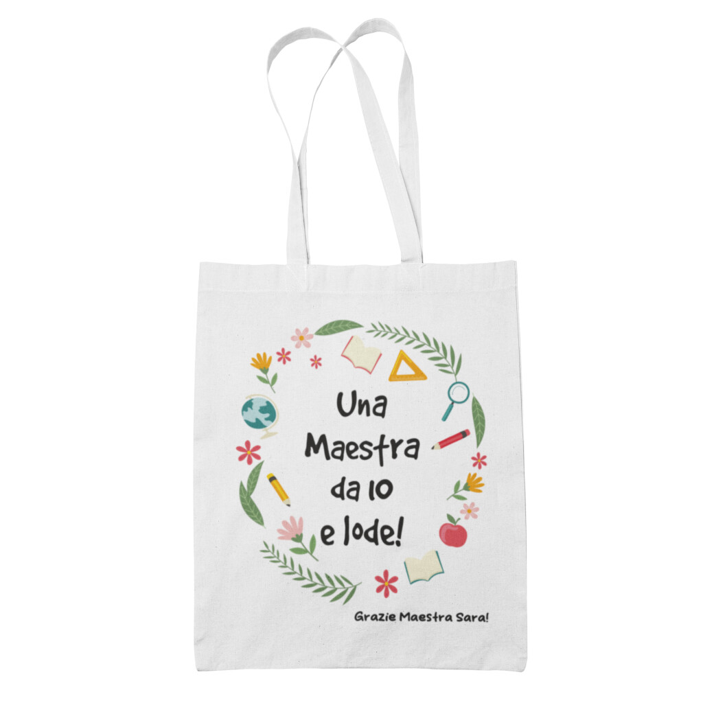 Shopping Bag Maestra Personalizzabile Grazie Maestra Per le cose che ci hai  insegnato Regalo Maestra fine anno - ColorFamily