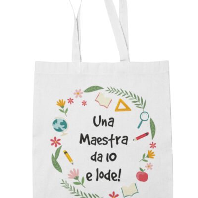 Shopping Bag Maestra Personalizzabile con Nome maestra, Nomi Alunni e Classe Grazie Maestra Regalo Maestra fine Anno