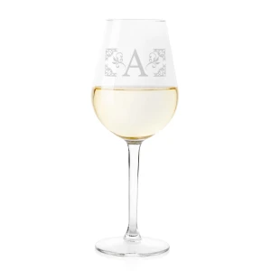 Calice Vino 50 cl con Incisione Iniziale - Scegli la tua Iniziale - Idea regalo per ogni occasione
