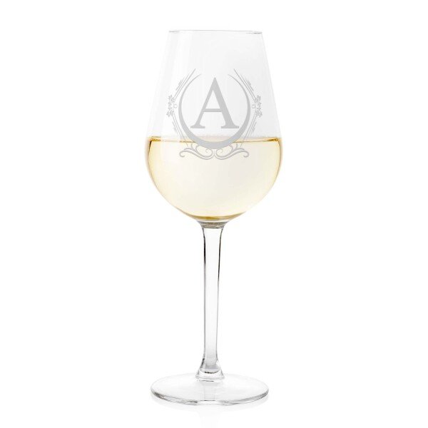 Calice Vino 50 cl con Incisione Iniziale - Seleziona la tua Iniziale - Idea regalo