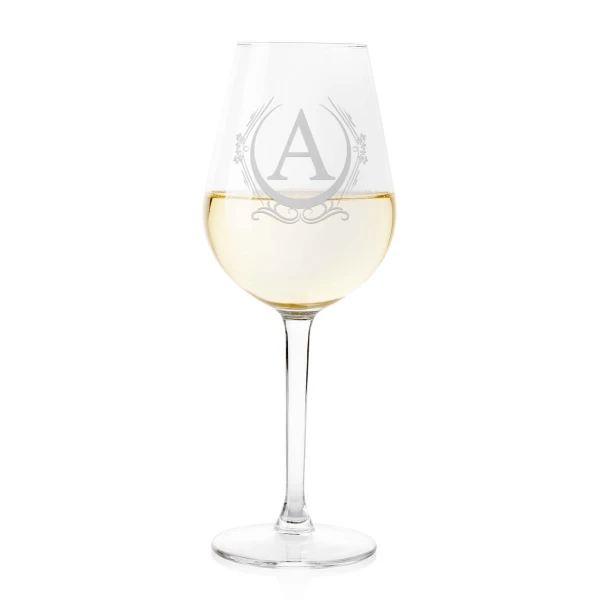 Calice Vino 50 cl con Incisione Iniziale - Seleziona la tua Iniziale - Idea regalo