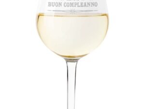 Calice Vino 50 cl 40 anni Buon Compleanno con incisione  - tumbler  - Idea regalo