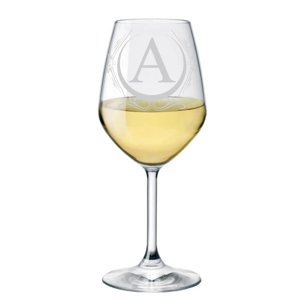 Calice Vino 50 cl con Incisione Iniziale - Seleziona la tua Iniziale - Idea regalo - immagine 5