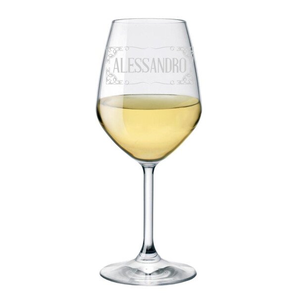 Calice Vino 50 cl PERSONALIZZABILE con nome Incisione  - Idea regalo - immagine 3