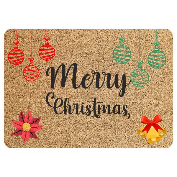 Tappeto Zerbino Natale Natalizio Merry Christmas Ingresso Casa Regalo Natale 60x40 cm