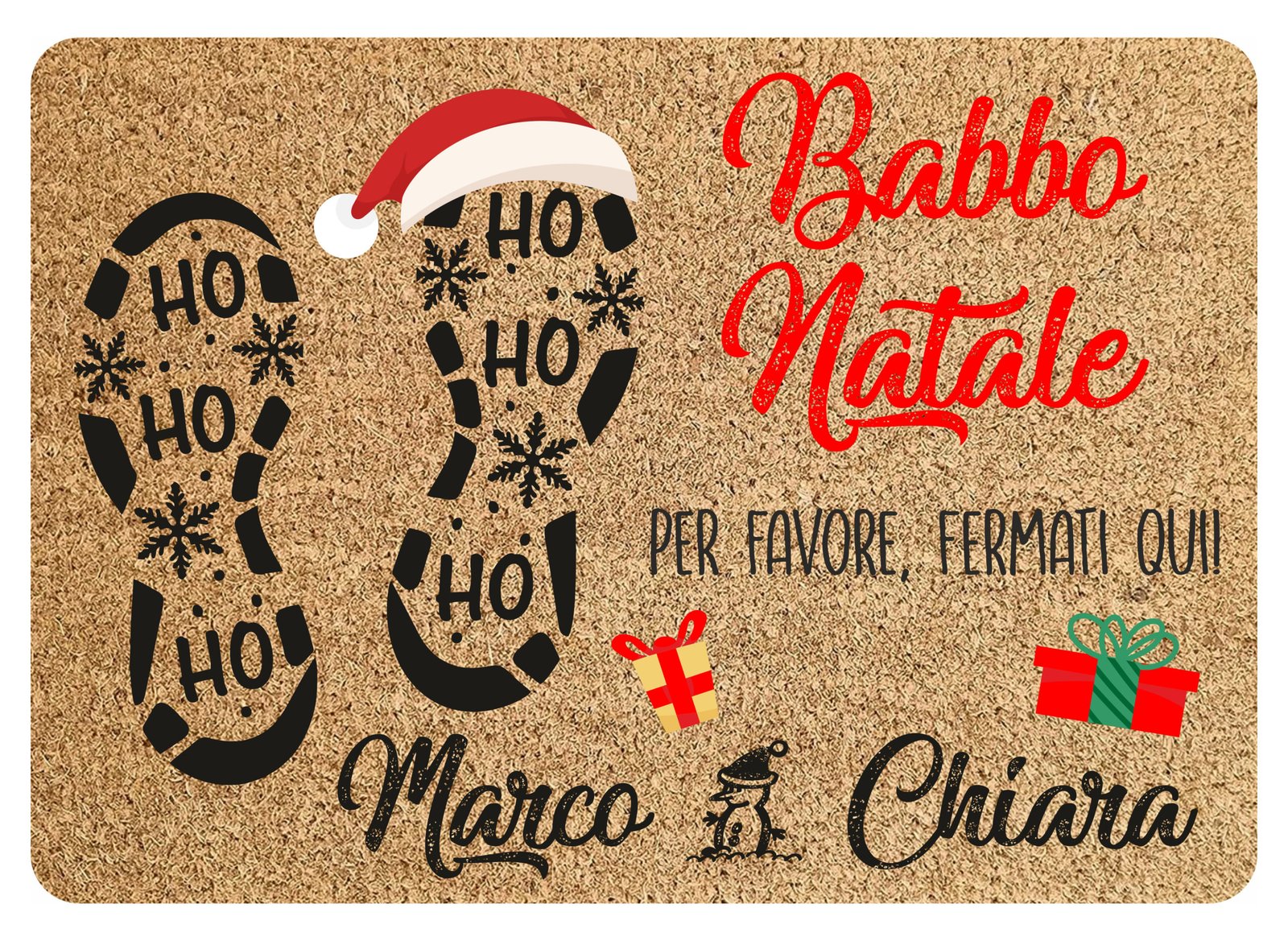 Colorfamily Tappeto Zerbino Personalizzato San Valentino – 'Il Nostro Angolo Di Felicità' – 60x40 Cm In Poliestere Antiscivolo