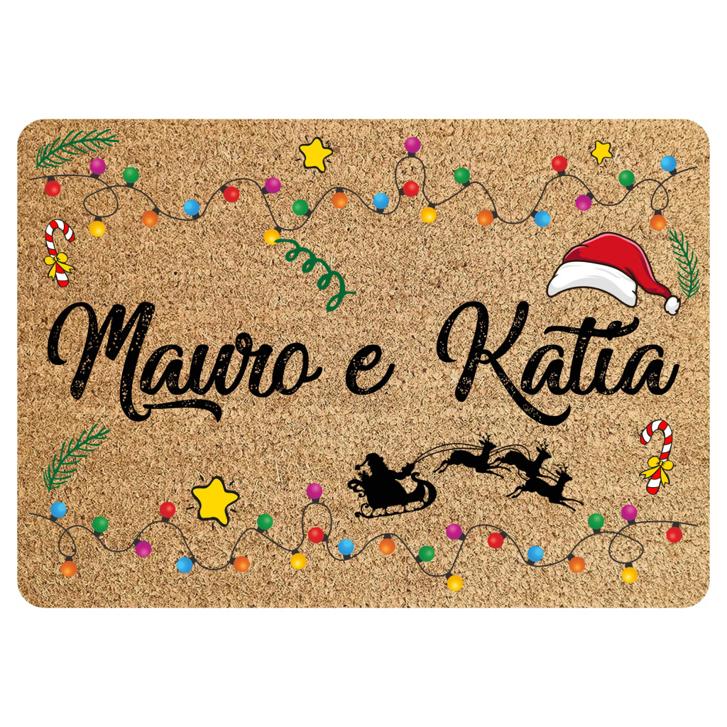 Tappeto Zerbino Natale Natalizio Merry Christmas Ingresso Casa Regalo  Natale 60x40 cm - ColorFamily