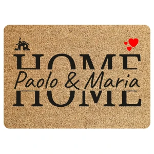 Tappeto Zerbino personalizzato con nome Famiglia Home Ingresso Casa 68x48 cm
