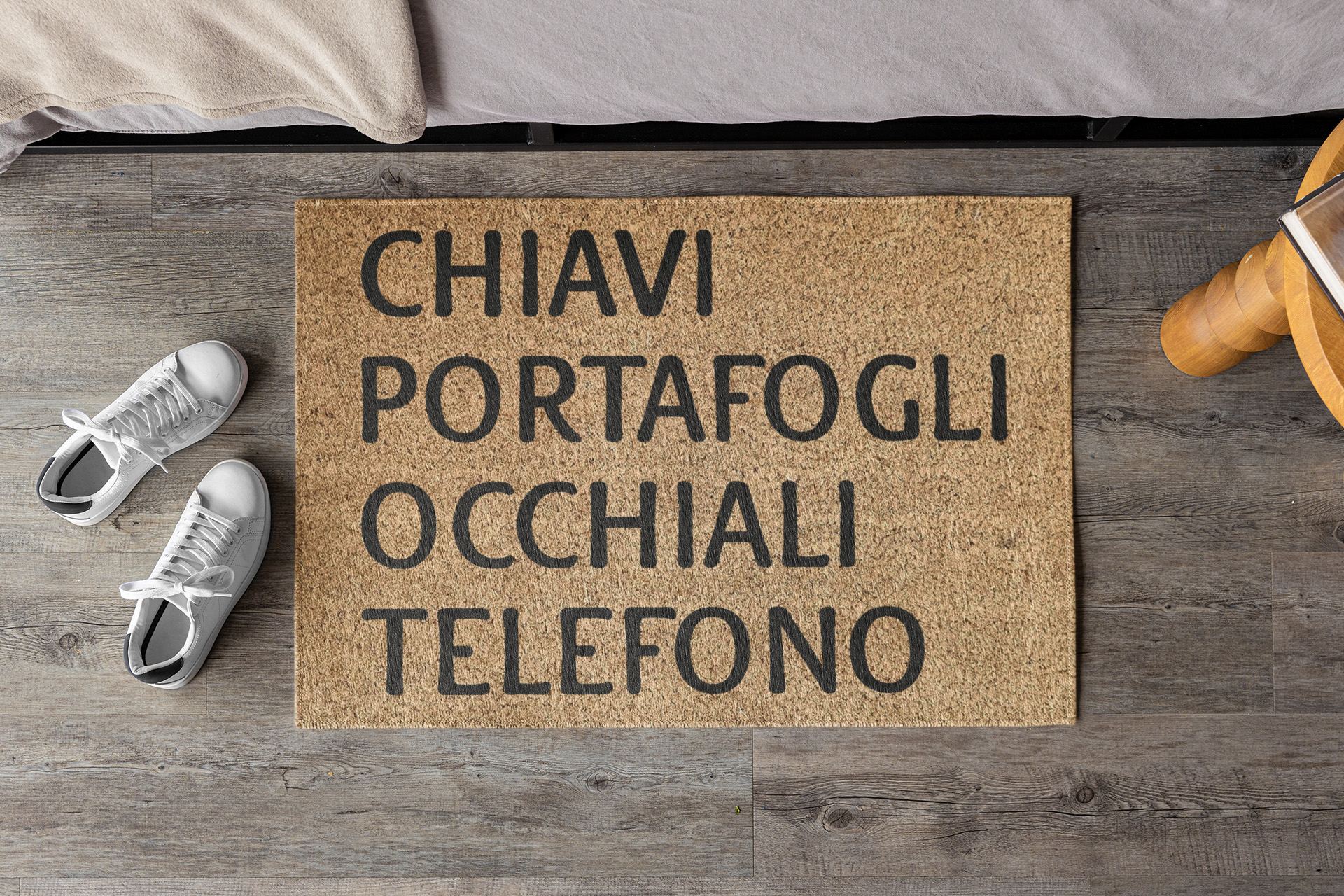 Tappeto Zerbino divertente Chiavi Portafogli Occhiali Telefono Ingresso Casa  68x48 cm - ColorFamily
