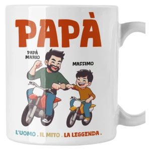 Tazza Papà PERSONALIZZABILE CON NOME L'Uomo Il Mito La Leggenda divertente regalo Festa del Papà Mug 11Oz