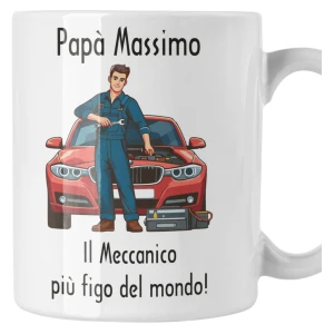 Tazza Papà PERSONALIZZABILE CON NOME Il Meccanico più figo del mondo divertente regalo Festa del Papà Mug 11Oz
