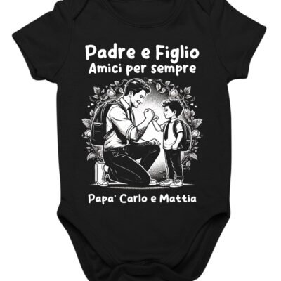 Body neonato regalo per papà personalizzabile con nomi Padre e figlio migliori amici