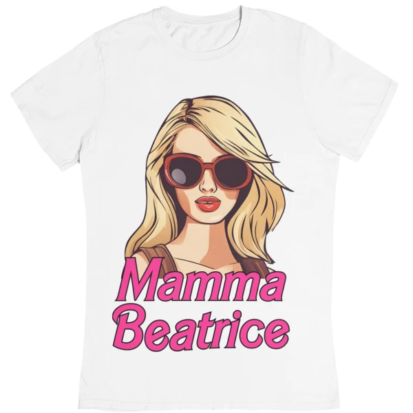 Coppia T-Shirt Body Maglietta PERSONALIZZABILE Mamma Figlia Bionde Fashion Donna Neonato Neonata Loves Mom Festa della Mamma manica corta Taglie dalla S alla XL e da 0 a 24 mesi - immagine 3