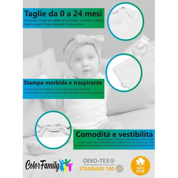 COLORFAMILY Coppia T-Shirt e Body PERSONALIZZABILE Mamma Figlia Donna Neonato Mama's Girl Festa della Mamma Maglietta manica corta Taglie dalla S alla XL e da 0 a 24 mesi - immagine 2