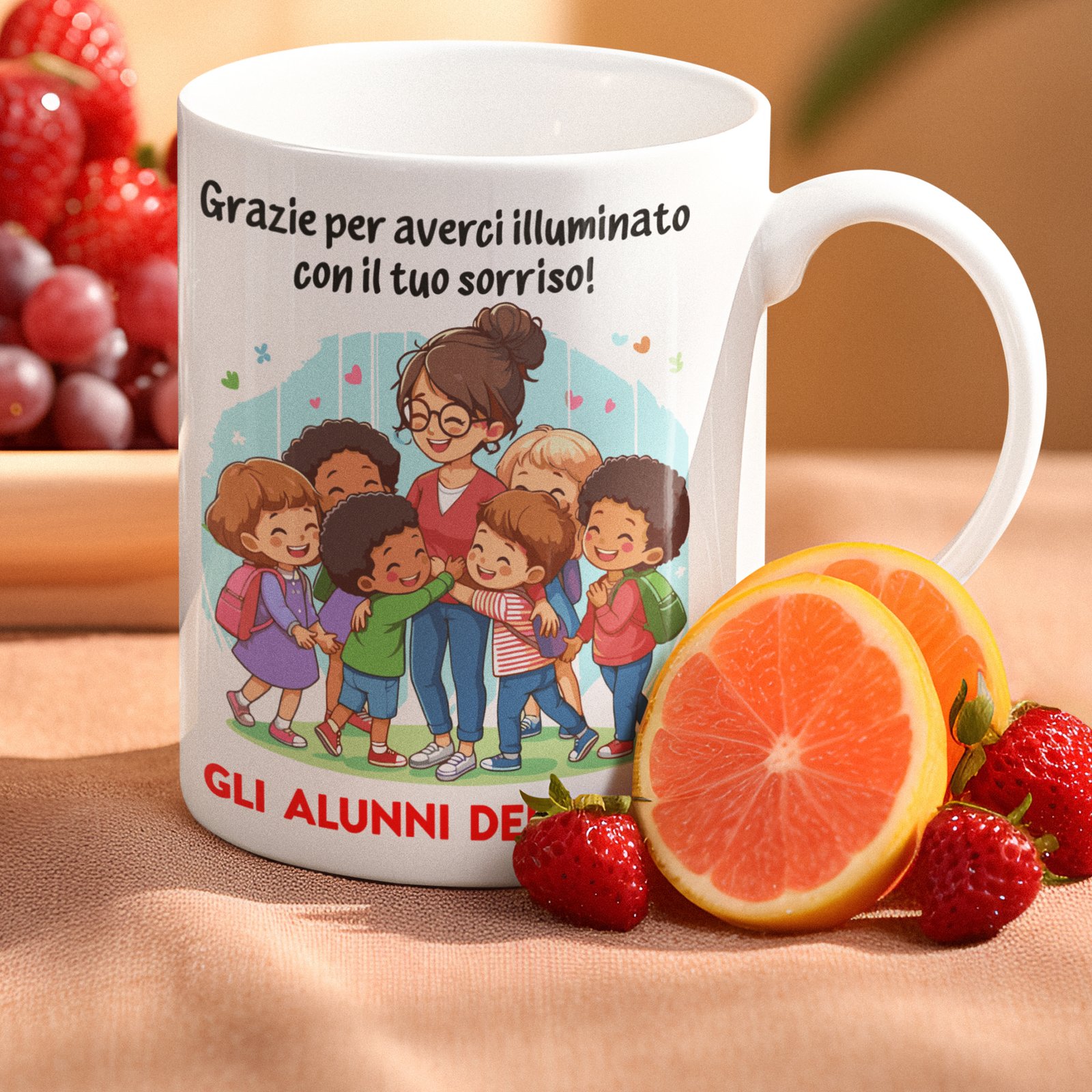 Tazza Personalizzata Per Maestra – 'Meriti Una Vacanza' Con Nome – Ceramica 330ml – Regalo Fine Anno Scolastico