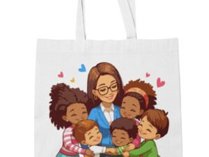 Shopping Bag Maestra Personalizzabile con Nome - Sei la migliore del mondo - Idea Regalo Fine Anno Scolastico in cotone
