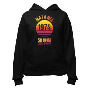 Felpa 50 anni Compleanno Donna Nata nel (Anno Personalizzabile), 50 anni di splendore - vintage - idea regalo dalla S alla XL