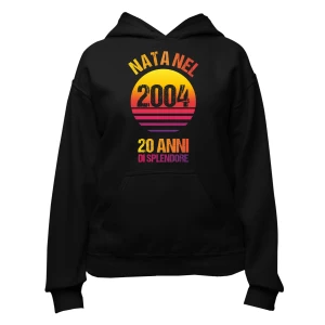 Felpa 20 anni Compleanno Donna Nata nel (Anno Personalizzabile), 20 anni di splendore - vintage - idea regalo dalla S alla XL