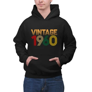 Felpa Compleanno dal 1960 al 1969 vintage Uomo - felpa con cappuccio divertente - evento - idea regalo compleanno