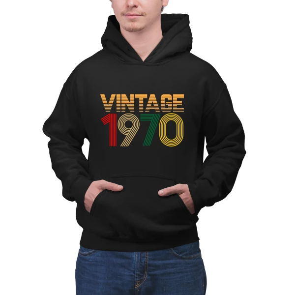 Felpa Compleanno dal 1970 al 1979 vintage Uomo - felpa con cappuccio divertente - evento - idea regalo compleanno