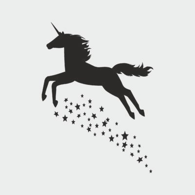 Adesivo murale Wall sticker Unicorno - idea regalo per la casa Dimensioni 60x45 cm