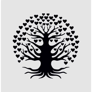 Adesivo murale Wall sticker Albero della vita - love - idea regalo per la casa Dimensioni 45x45 cm