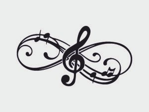 Adesivo murale wall sticker Chiave di violino - idea regalo per la casa Dimensioni 60x30 cm