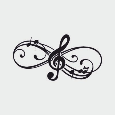 Adesivo murale wall sticker Chiave di violino - idea regalo per la casa Dimensioni 60x30 cm