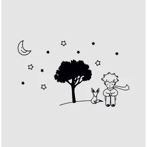 Adesivo murale wall sticker Piccolo principe - baby sleep - idea regalo per la casa Dimensioni 60x30 cm