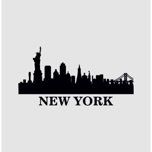 Adesivo murale wall sticker Ney york - skyline new york - idea regalo per la casa Dimensioni 45x29 cm