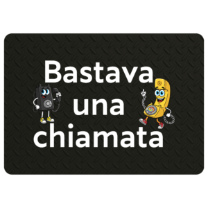 Tappeto divertente Bastava una chiamata Zerbino in Poliestere 60x40 cm