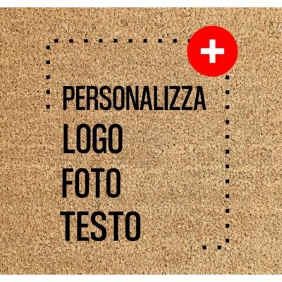 Tappeto Zerbino PERSONALIZZATO con LOGO, FOTO, TESTO Ingresso Casa 60x40 cm