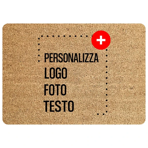 Tappeto Zerbino PERSONALIZZATO con LOGO, FOTO, TESTO Ingresso Casa 60x40 cm - immagine 2