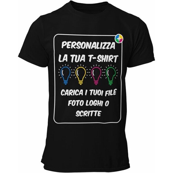 T-Shirt Personalizzata Uomo c Personalizza la Tua t-Shirt con Foto, Logo e/o Testo Manica Corta Taglie dalla S alla 3XL