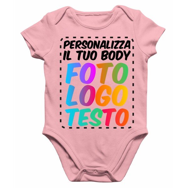 Body Neonato Personalizzato Bimbo Bimba Neonata Foto Nome Scritta Idea Regalo - immagine 5