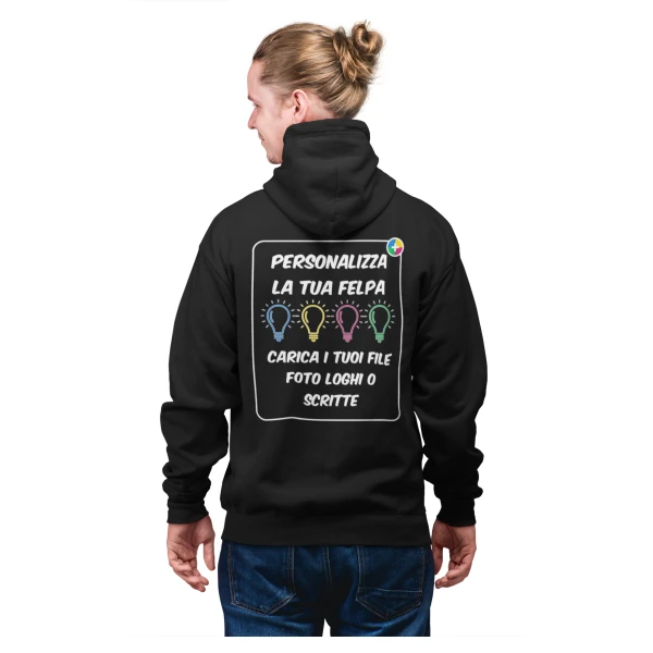 Colorfamily Felpa Personalizzata Girocollo Uomo Donna Personalizzabile con Nome, Foto, Logo, Testo - immagine 5