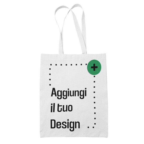 Shopping Bag Personalizzata Shopper Personalizzabile - Crea la tua Borsa - 100% cotone