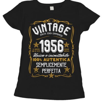 Maglietta Donna Idea Regalo Compleanno 1956 Festa 70 anni Vintage manica corta Taglie dalla S alla XL