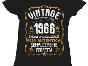 Maglietta Donna Idea Regalo Compleanno 1966 Festa 60 anni Vintage manica corta Taglie dalla S alla XL