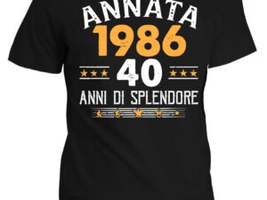 Maglietta Uomo Idea Regalo Compleanno Annata 1986 40 anni di splendore